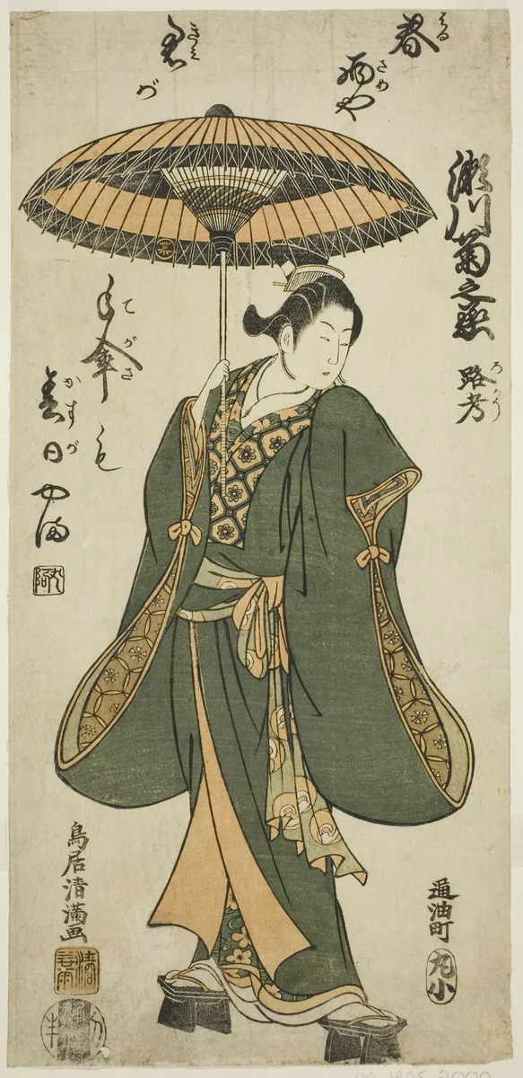 The Actor Segawa Kikunojo II by Torii Kiyomitsu I, print, 1753-1763