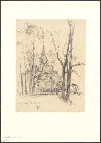 Gezicht langs de Singelgracht by anonymous, drawing, 1850-1950