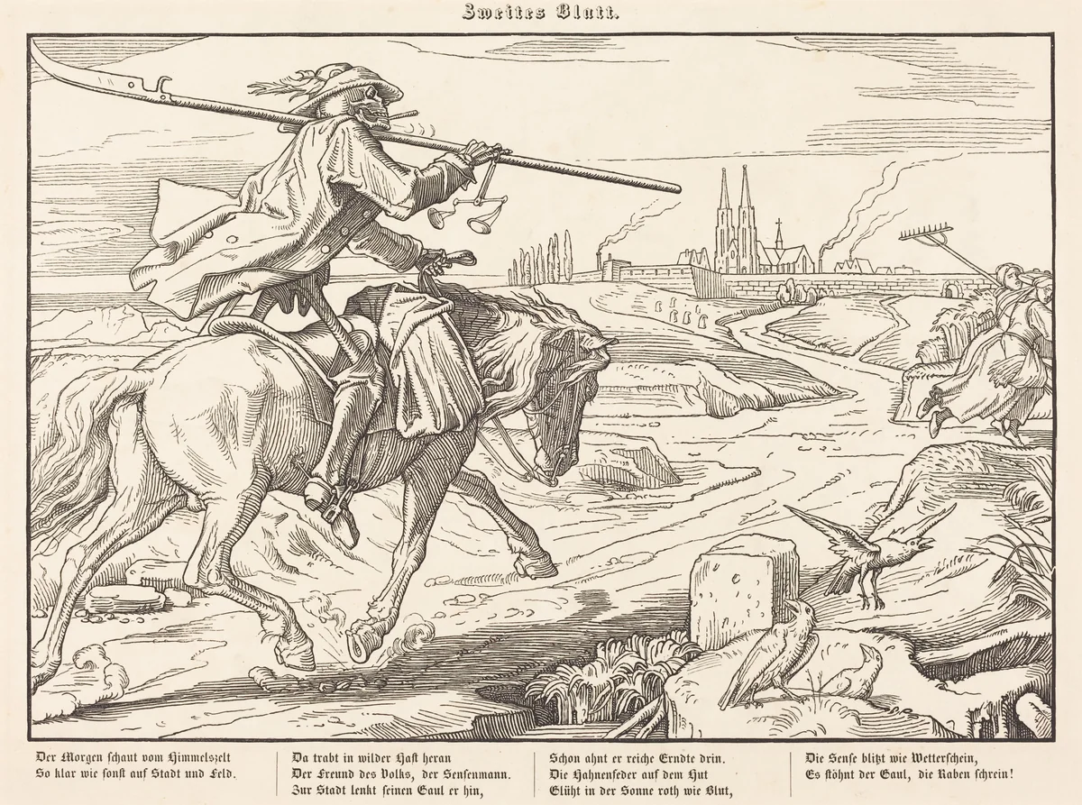 Auch ein Todtentanz II by Alfred Rethel, print, 1849