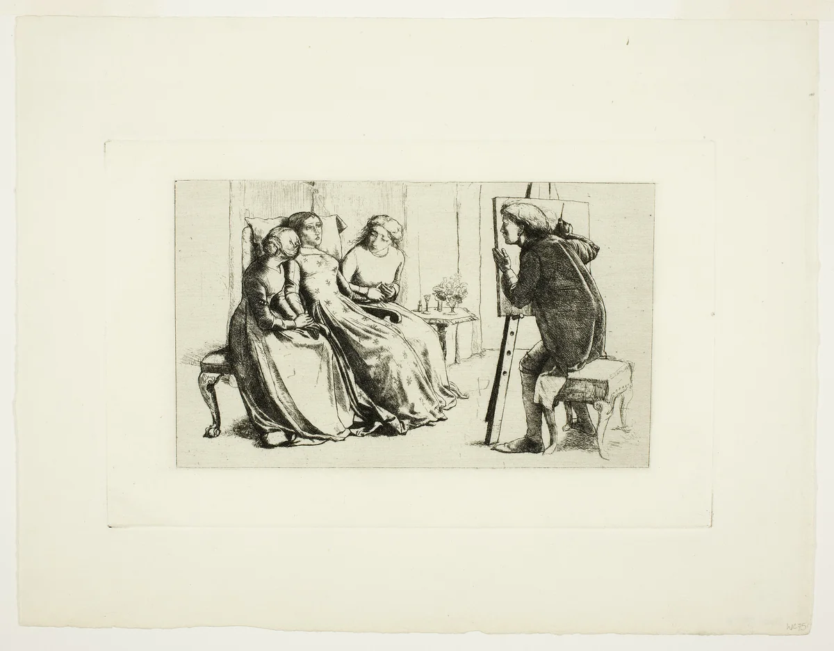 Saint Agnes of Intercession by John Everett Millais, print, 1850