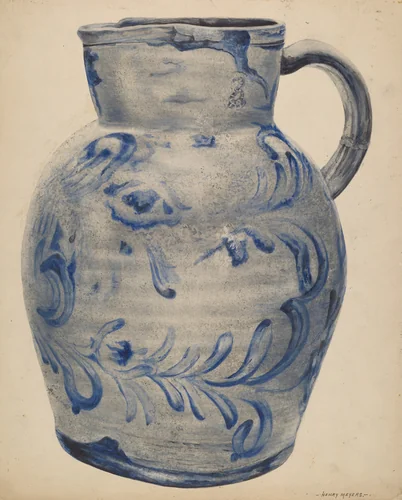 Jug by Henry Meyers, index of american design, 1935-1942