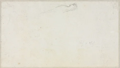 Sketch of a Sphinx [?] (verso) by Luc-Olivier Merson, drawing, 1879-1880