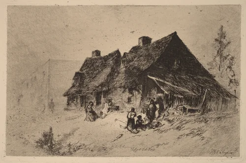 Negro Huts at Wilmington by John Mackie Falconer, print, 1880