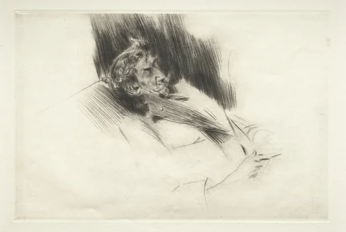 Whistler Asleep by Giovanni Boldini, print, 1897