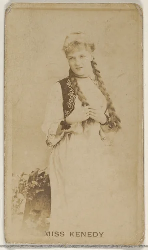 Miss Kenedy, from the Actors and Actresses series (N45, Type 8) for Virginia Brights Cigarettes by Allen & Ginter, photograph, 1885-1891