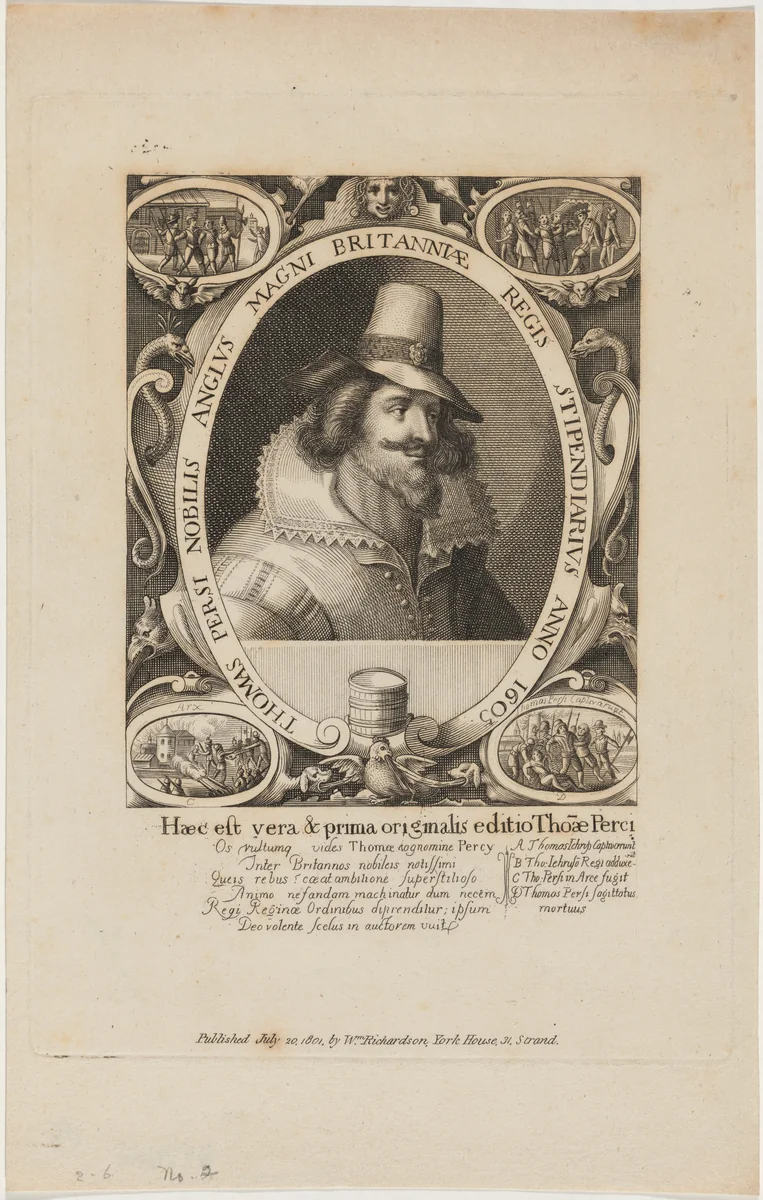 Thomas Percy by Unknown 19th Century, print, 1605