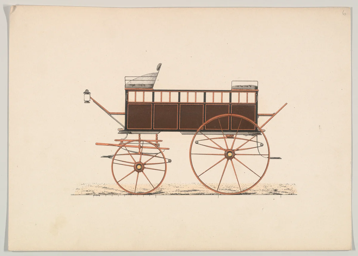 Design for a Break (unnumbered) by Brewster & Co., print, 1850-1870