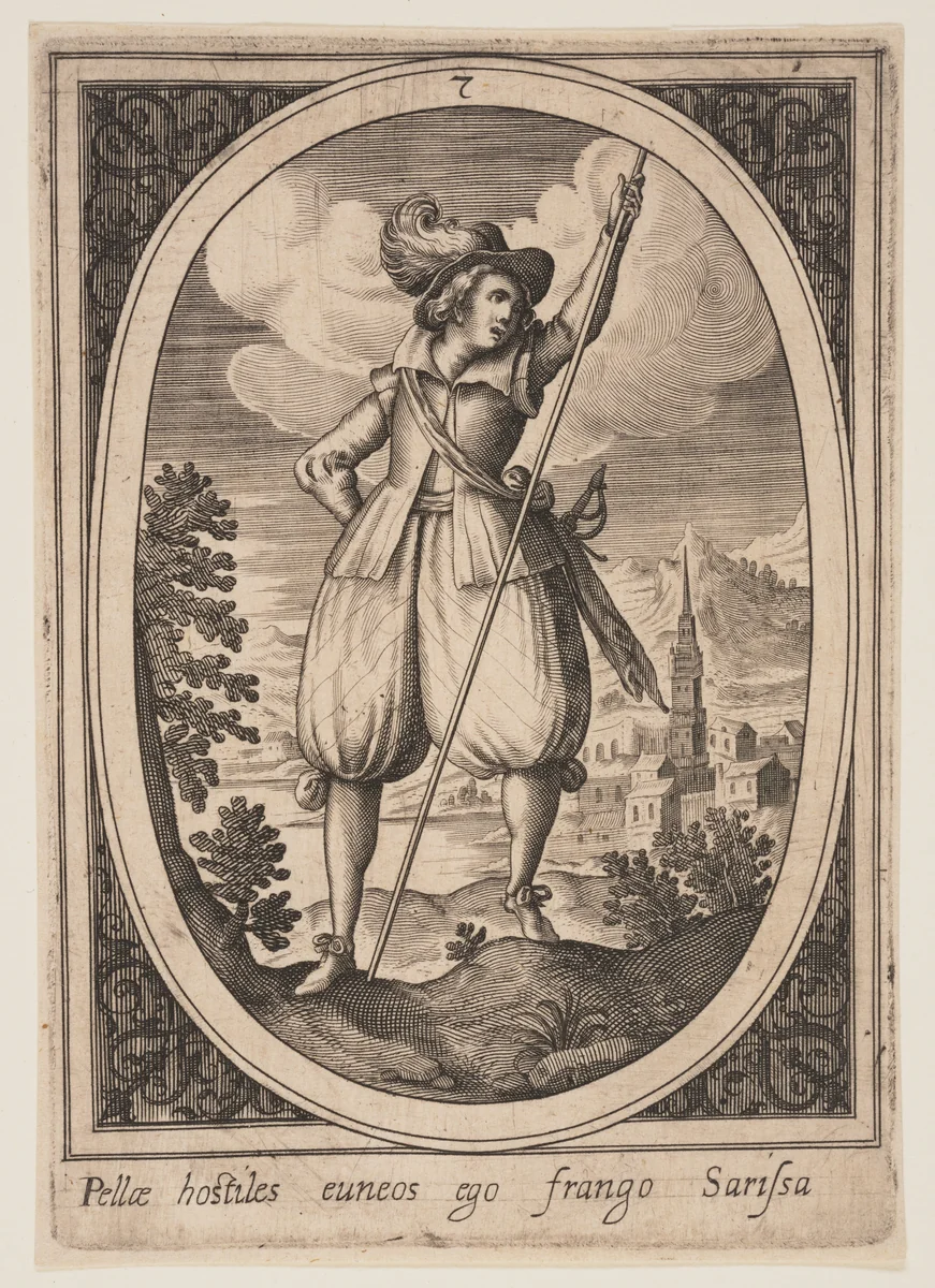 Plate 7 from Military Figures by Heinrich Ulrich, print, 1500-1600