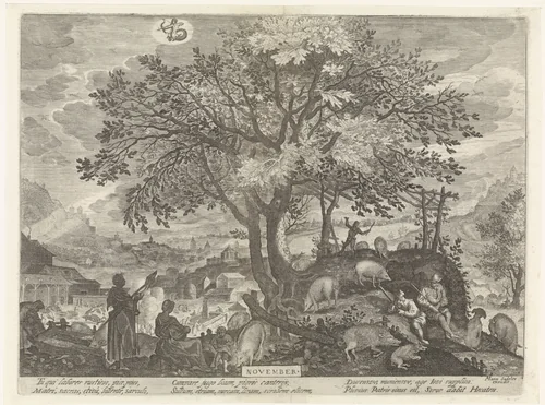 November by Aegidius Sadeler, print, 1607