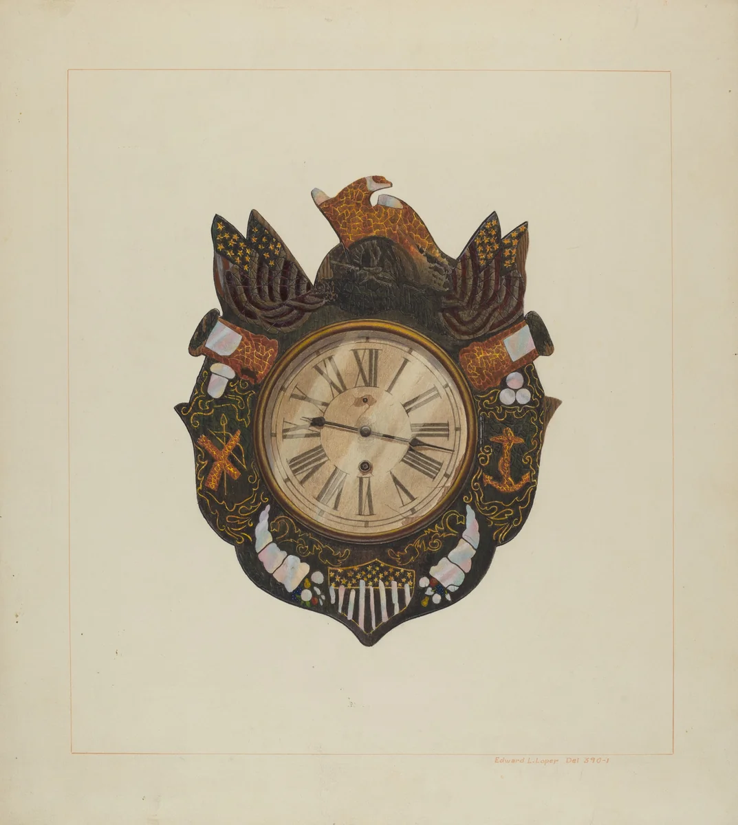 Eight Day Marine Clock by Edward L. Loper, index of american design, 1938
