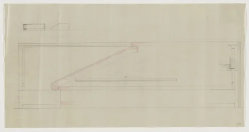 Design for Telefunken Record Player, Elevations and section by Lilly Reich, mies van der rohe archive, 1937