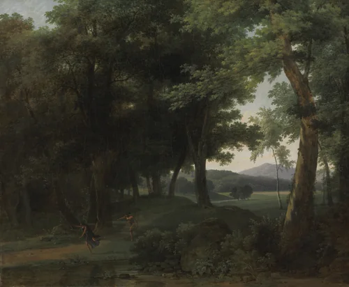 A Forest with Apollo and Daphne by Jean-Victor Bertin, painting, 1810