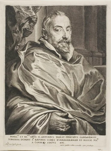 Antoon Triest by Pieter de Jode II, print, 1630-1645