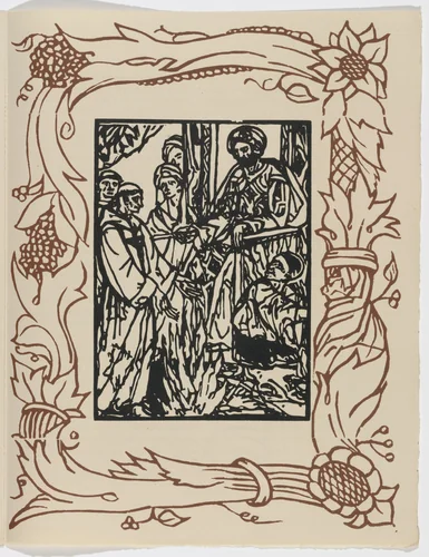 Plate (page 143) from Les Petites Fleurs de St. François (The Little Flowers of St. Francis) by Émile Bernard, illustrated book, 1928