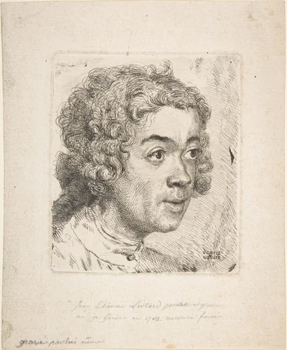 Self Portrait as a Young Man by Jean-Etienne Liotard, print, 1733