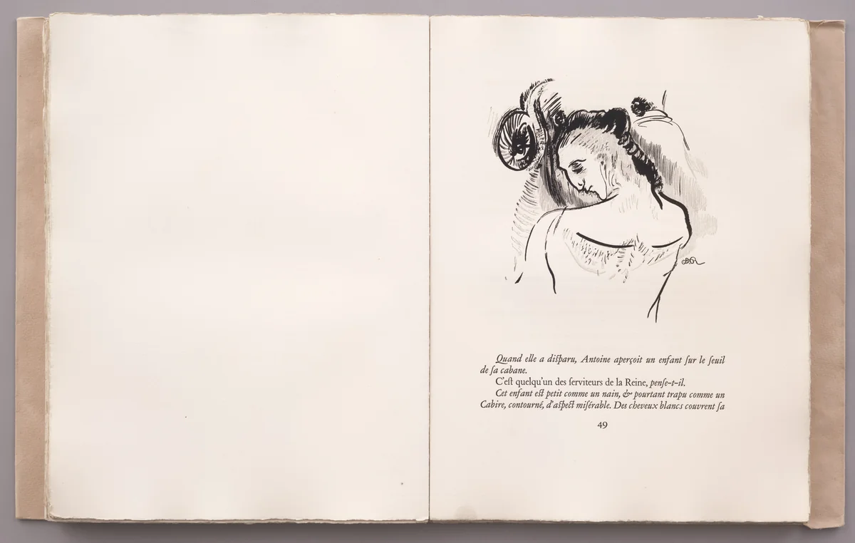 Headpiece (page 49) from La Tentation de Saint-Antoine by Odilon Redon, illustrated book, 1910