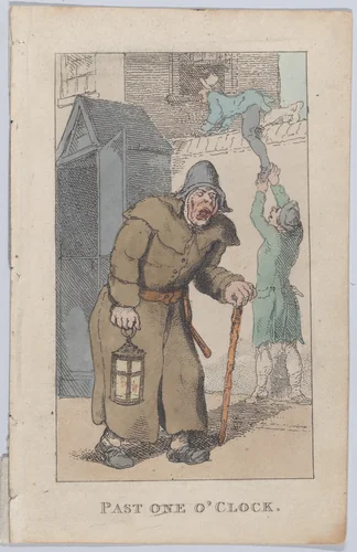 Past One O'Clock by Thomas Rowlandson, print, 1820