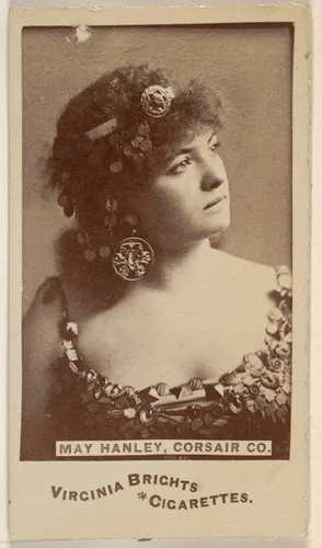May Hanley, Corsair Co., from the Actors and Actresses series (N45, Type 6) for Virginia Brights Cigarettes by Allen & Ginter, photograph, 1885-1891