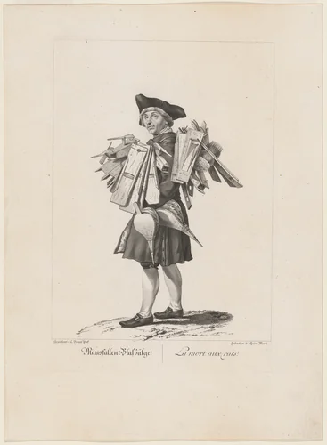 Mausfallen! Blasbälge! (Death to Mice) by Johann Christian Brand, print, 1775