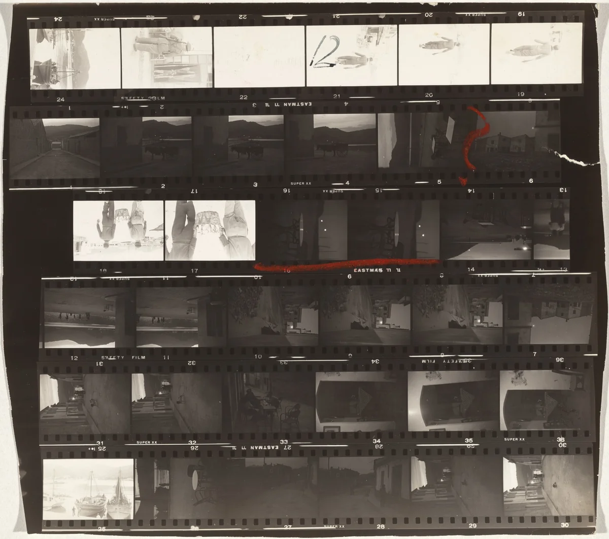 Andraitx, Spain 12/Lines of My Hand 36/Black White and Things 29 by Robert Frank, photograph, 1952