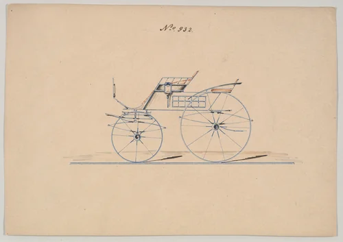Phaeton # 932 by Brewster & Co., drawing, 1850-1870