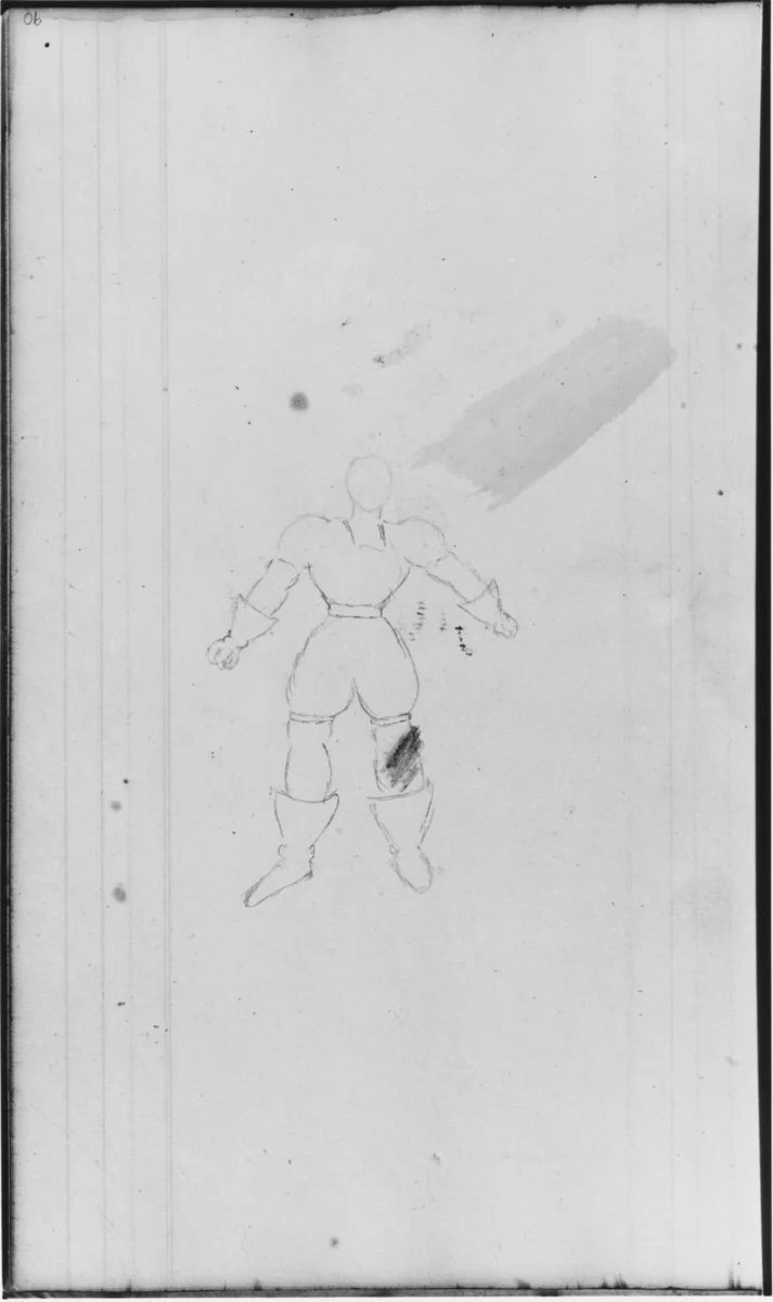 Male Figure (in Armor?) (from Sketchbook) by John William Casilear, artwork, 1811-1893