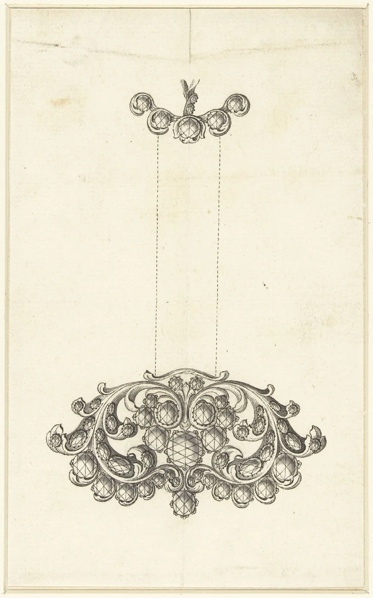 Design for a Breast Ornament by Carlo Ciampoli, drawing, 1701-1721