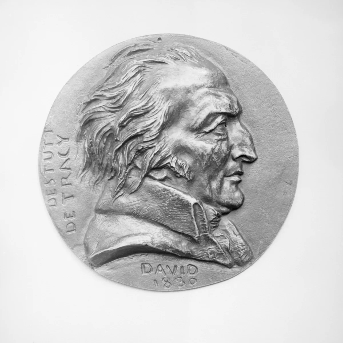 Antoine Louis Claude Destutt de Tracy (1754–1836), French philosopher, Member of the Institute by Pierre-Jean David d'Angers, metalwork, 1830