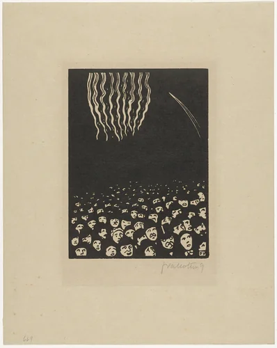 Fireworks (plate VI) from The World's Fair (L'Exposition Universelle) by Félix Vallotton, print, 1901