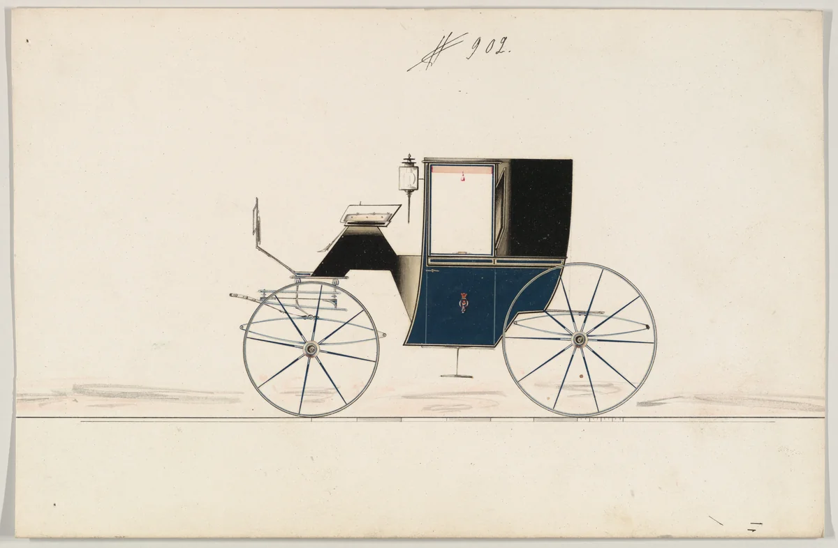 Coupe # 902 by Brewster & Co., drawing, 1850-1870