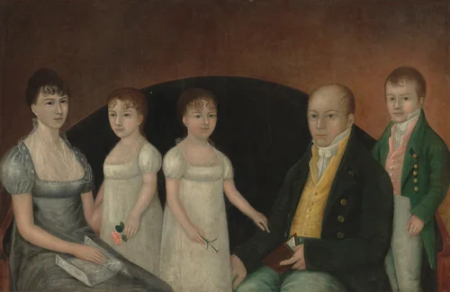 Family Group by Joshua Johnson, painting, 1800
