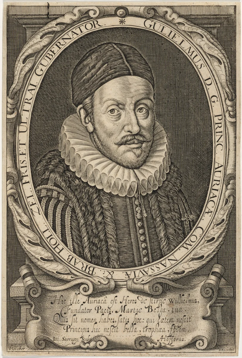 William I, Prince of Orange by Johannes Sarragon, print, 1564-1681