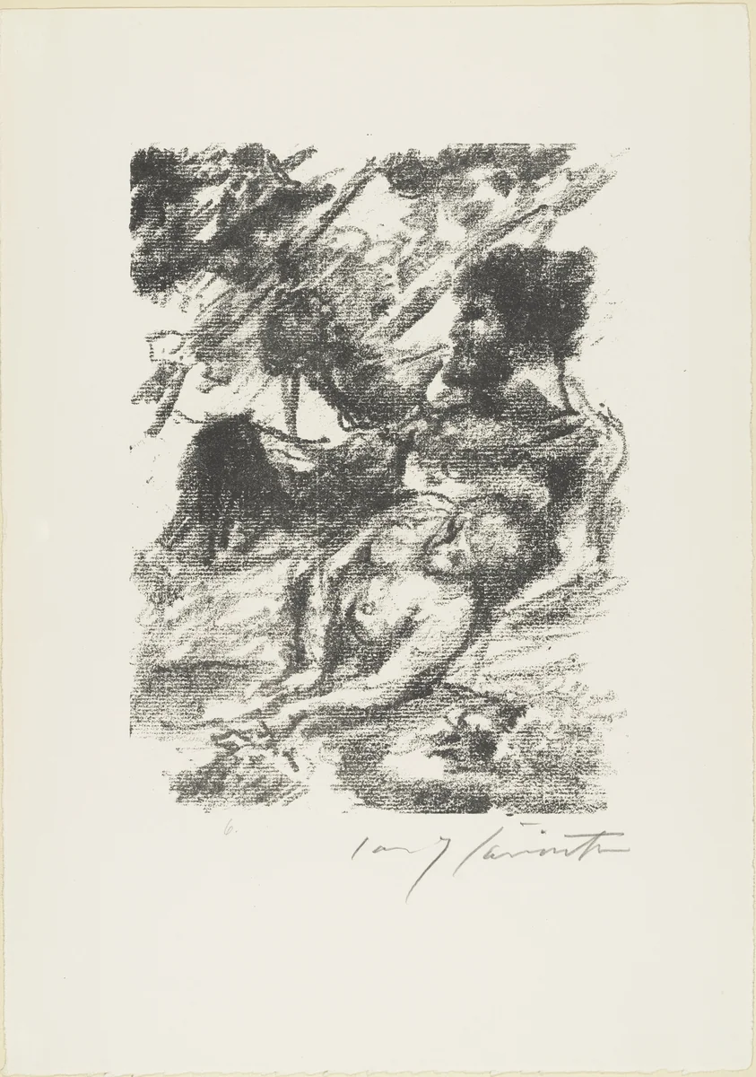 Heading for Act 3 (Kopfstück Zum 3. Akt) from The Robbers (Die Räuber) by Lovis Corinth, print, 1923