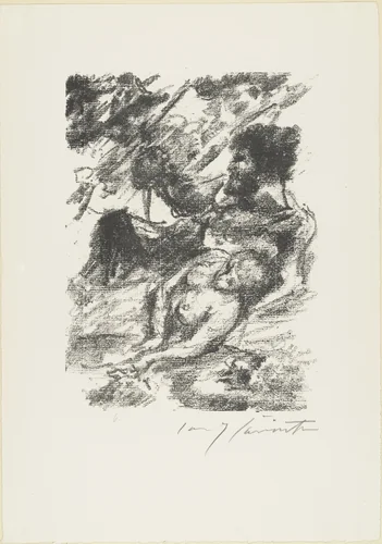 Heading for Act 3 (Kopfstück Zum 3. Akt) from The Robbers (Die Räuber) by Lovis Corinth, print, 1923