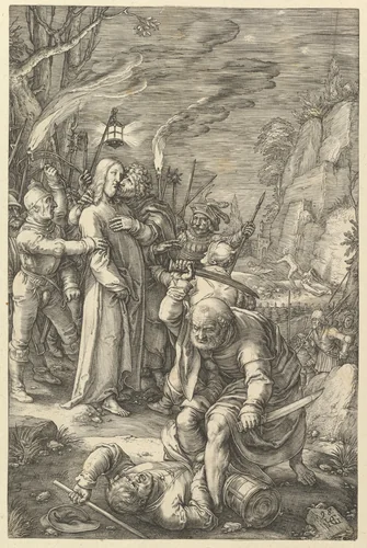 The Betrayal of Christ, from "The Passion of Christ" by Hendrick Goltzius, print, 1598