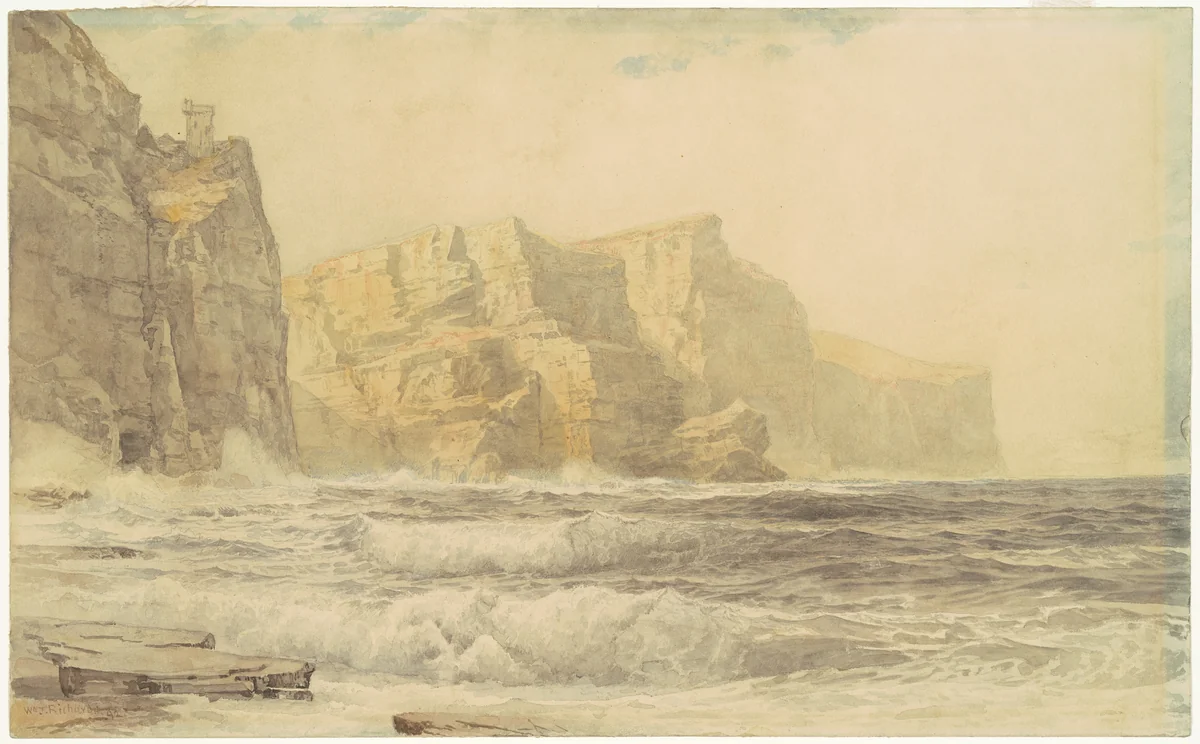 Baldart Castle, Kilkee, County Clare, Ireland by William Trost Richards, drawing, 1892