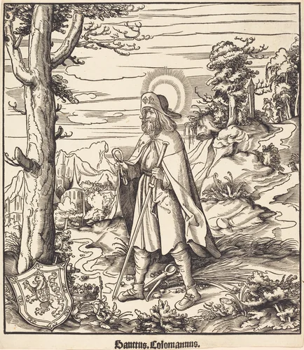 Saint Colomannus by Willem Liefrinck; Leonhard Beck, print, 1516-1518