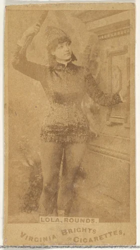 Lola Rounds, from the Actors and Actresses series (N45, Type 1) for Virginia Brights Cigarettes by Allen & Ginter, photograph, 1885-1891