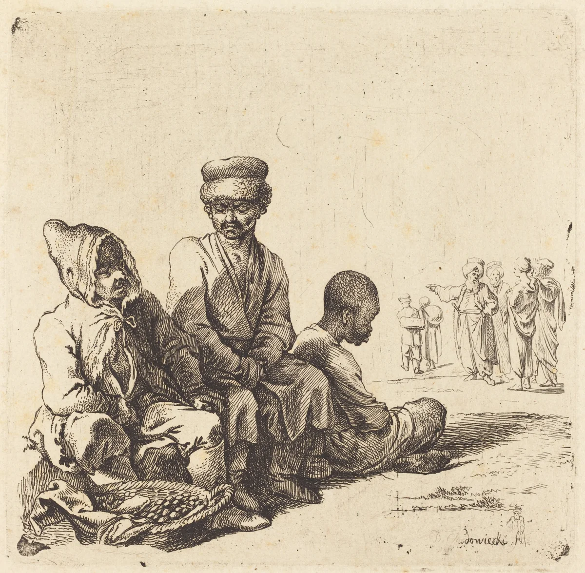 Russians and Turks by Daniel Nikolaus Chodowiecki, print, 1764