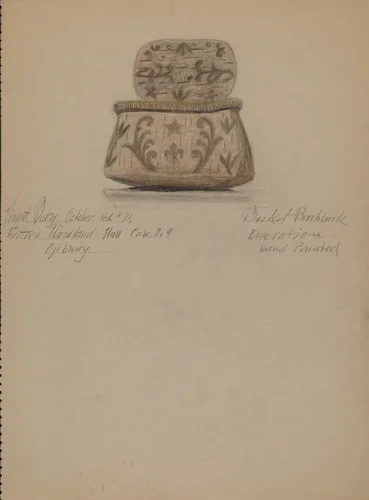 Basket by Vincent Burzy, index of american design, 1935