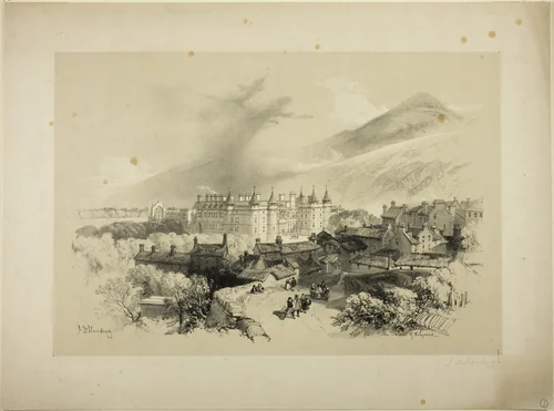 The Palace of Holyrood by James Duffield Harding, print, 1818-1863