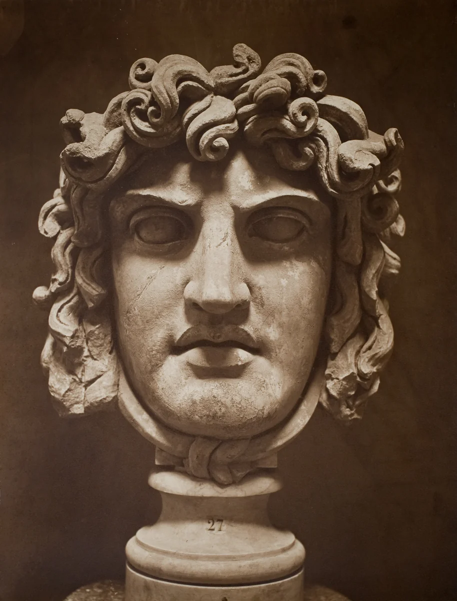 Mask of Medusa (Masque de Méduse) by Adolphe Braun, photograph, 1862