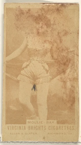 Mollie Ray, from the Actors and Actresses series (N45, Type 1) for Virginia Brights Cigarettes by Allen & Ginter, photograph, 1885-1891