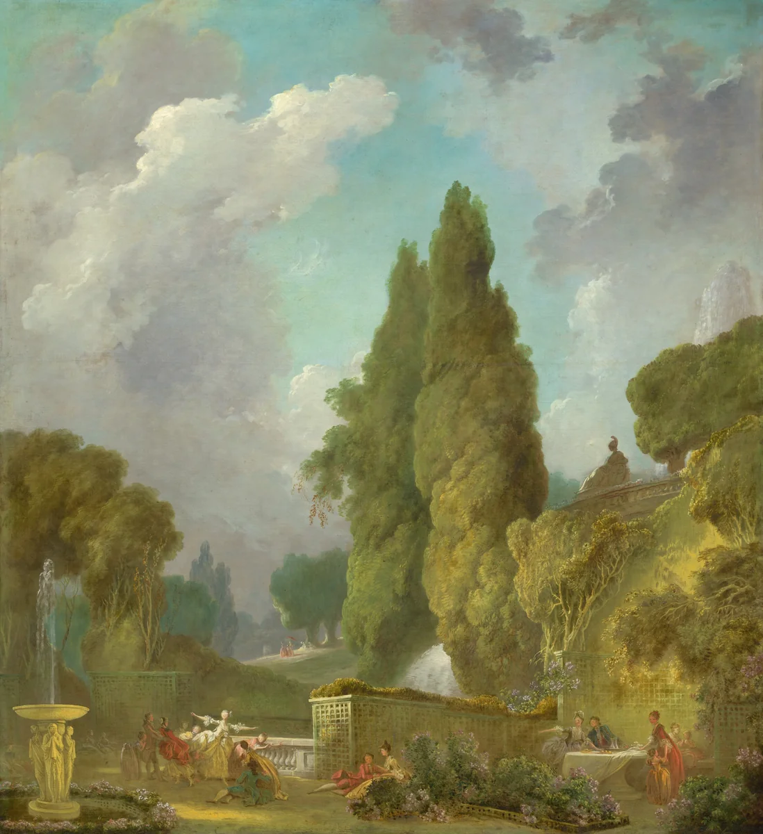 Blindman's Buff by Jean Honoré Fragonard, painting, 1775-1780