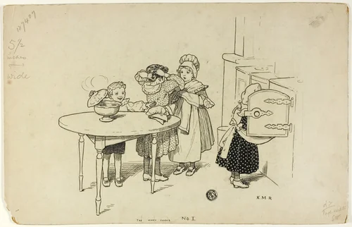 Too Many Cooks by Katherine May Roberts, drawing, 1900-1913