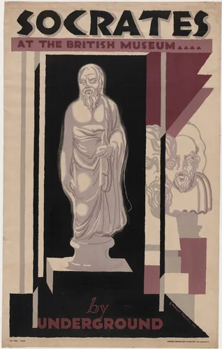 Socrates at the British Museum by E. McKnight Kauffer, design, 1926
