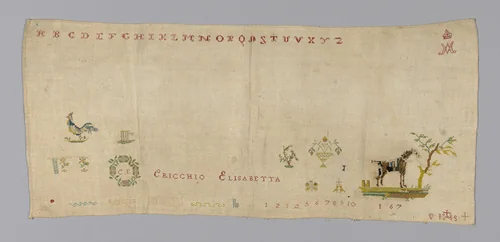Sampler by Italy, textile, 1701-1800