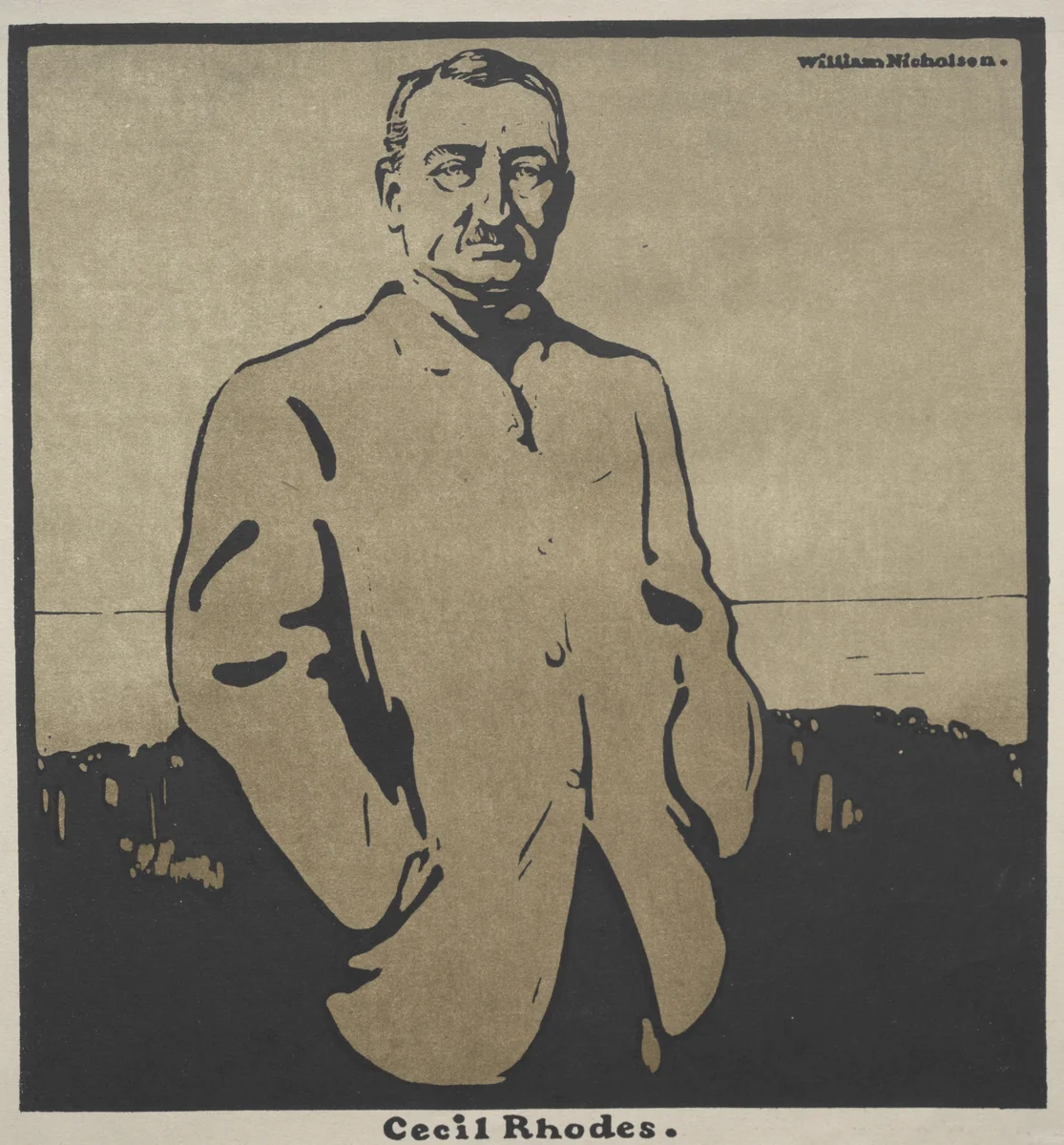 Cecil Rhodes by William Nicholson, print, 1899