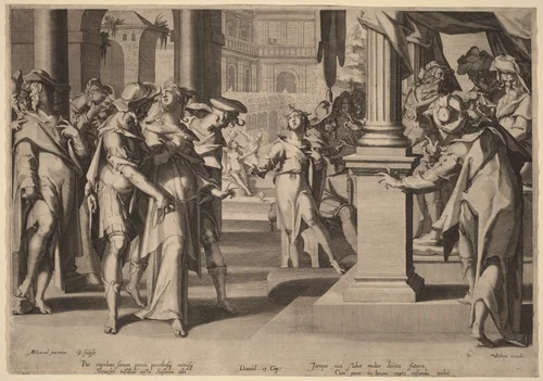 Suzannah before Daniel by Willem van Swanenburgh
Joachim Anthonisz Wtewael
Christoffel van Sichem I, print, 1606