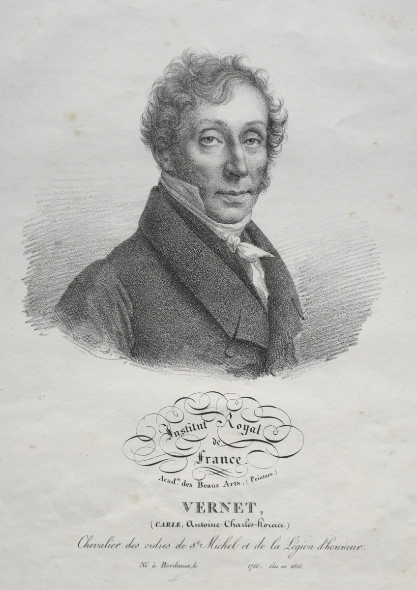 Carl Vernet by Julien Léopold Boilly, print, 1820-1830